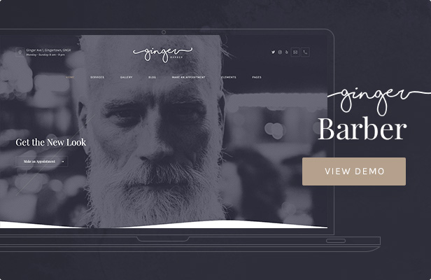 Ginger — Barbershop WordPress Theme