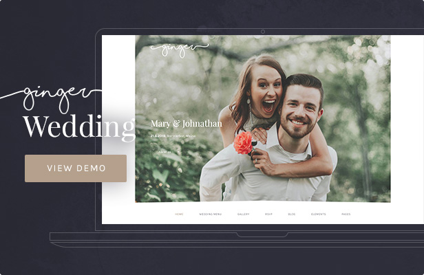 Ginger — Wedding WordPress Theme